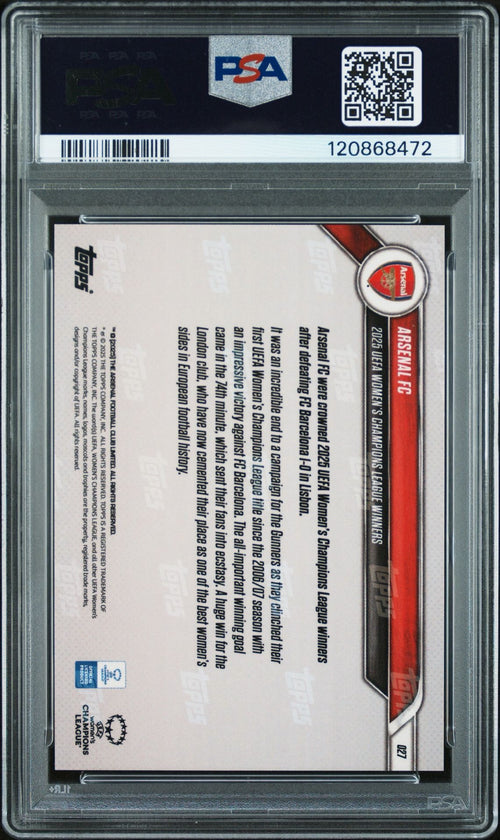 2024 -25 TOPPS NOW UEFA WOMEN'S CHAMPIONS LEAGUE | RED FOIL [#4/5] PSA 10 POP 1!