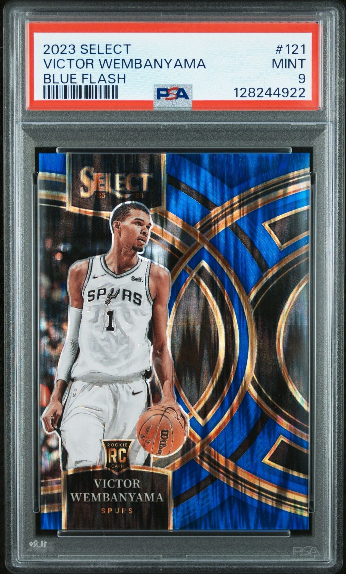 Victor Wembanyama 2023 Select Blue Flash Premier 56 /99 PSA 9 Rookie #121 RC